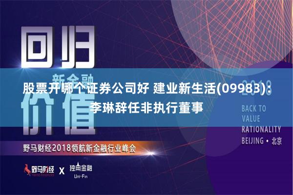 股票开哪个证券公司好 建业新生活(09983)：李琳辞任非执行董事
